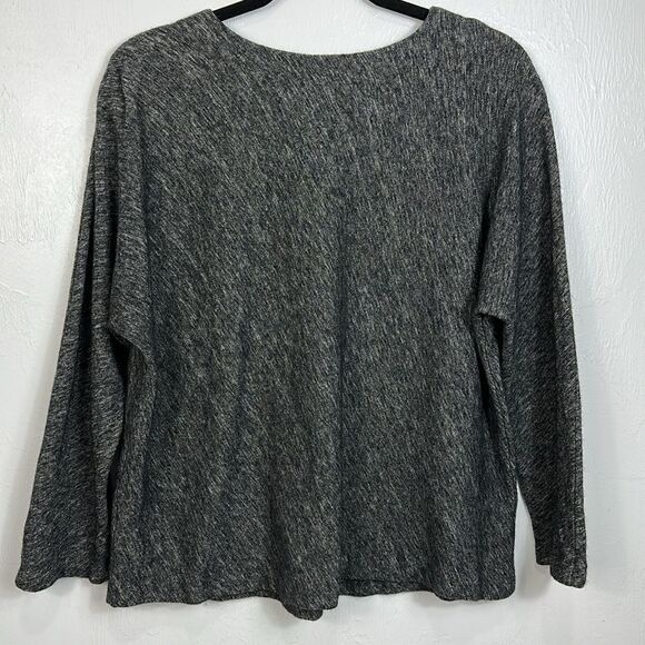 Eileen Fisher Organic Cotton Blend Round Neck Relaxed Fit Top Size L - Picture 5 of 10